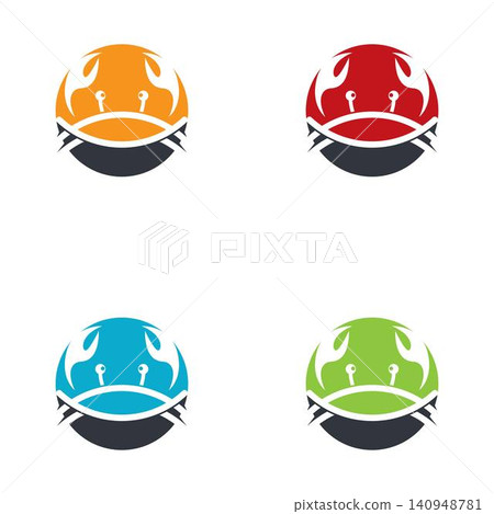 Crab logo template vector icon design Crab logo template vector icon design 140948781