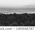 A tranquil pine forest and coastal view overlooking the Pacific Ocean in Chiba. 140948787
