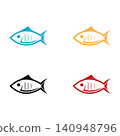 Fish vector logo design 140948796