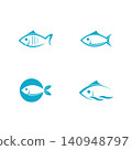 Fish vector logo design 140948797
