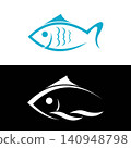 Fish vector logo design 140948798