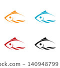 Fish vector logo design 140948799