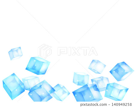 A sparkling cube frame illustration A sparkling cube frame illustration 140949258