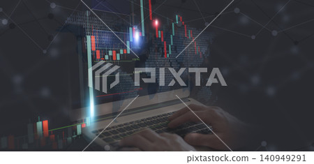 finance market candles chart banner finance market candles chart banner 140949291