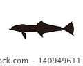 Remora silhouette illustration on a white background 140949611