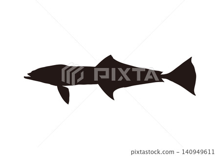 Remora silhouette illustration on a white background Remora silhouette illustration on a white background 140949611