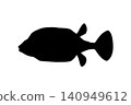 Boxfish silhouette illustration on a white background 140949612