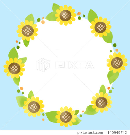 Cute sunflower frame 140949742