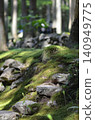 Small stone steps covered in moss 140949775