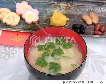 Osechi (traditional New Year's food) and Kyoto-style Ozoni (rice cake soup) Osechi (traditional New Year's food) and Kyoto-style Ozoni (rice cake soup) 140950127