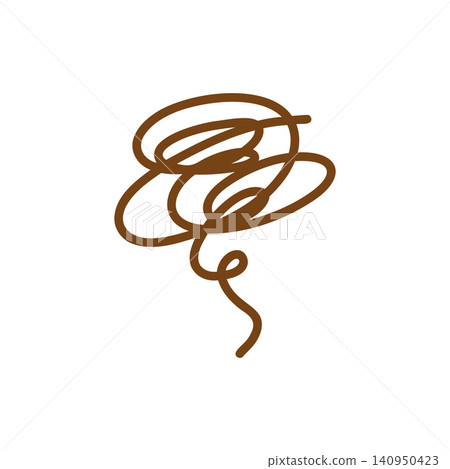 Brown swirling line art illustration, cursive font, abstract design Brown swirling line art illustration, cursive font, abstract design 140950423