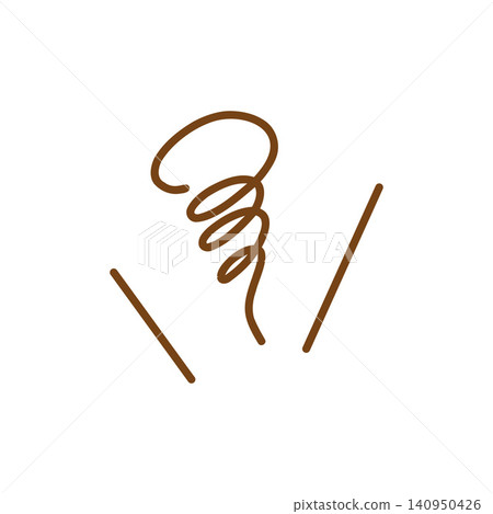 Abstract image illustration with spirals and lines - brown Abstract image illustration with spirals and lines - brown 140950426