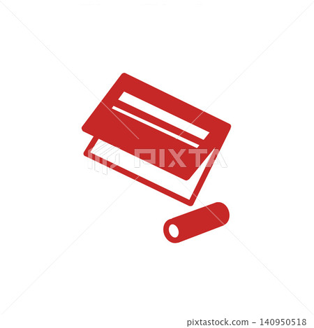 Receipt and credit card icon materials Receipt and credit card icon materials 140950518