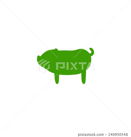 簡單的綠色小豬剪影插圖 - 透明背景 - 動物 - 圖示素材 簡單的綠色小豬剪影插圖 - 透明背景 - 動物 - 圖示素材 140950548