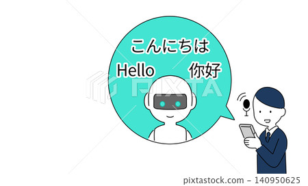 人工智慧翻譯與多語言支援 | 商務人士橫向橫幅廣告 人工智慧翻譯與多語言支援 | 商務人士橫向橫幅廣告 140950625