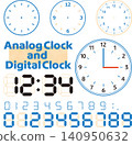 Analog and digital clocks / color 140950632