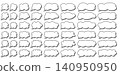A set of vector illustrations of various speech bubbles. 140950950