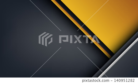 Abstract geometric background with dark grey and luxury gold orange overlapping diagonal layers, corporate tech business presentation banner design Abstract geometric background with dark grey and luxury gold orange overlapping diagonal layers, corporate tech business presentation banner design 140951282