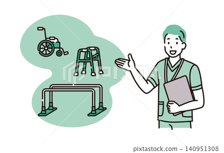 Rehabilitation equipment and medical professionals Rehabilitation equipment and medical professionals 140951308