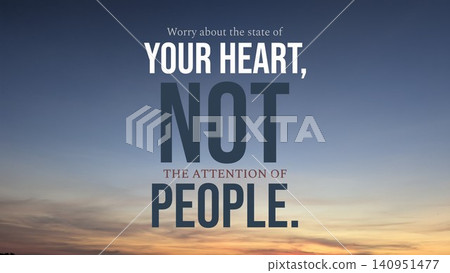 Focus on inner self, not external validation. This powerful quote advises attention be placed on the heart's state, ignoring people's notice. It promotes deep spiritual purity, introspection. Focus on inner self, not external validation. This powerful quote advises attention be placed on the heart's state, ignoring people's notice. It promotes deep spiritual purity, introspection. 140951477