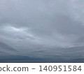 A tranquil horizon stretches out beneath the cloudy sky. 140951584