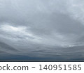 A cloudy sky and the horizon bathed in soft light. 140951585