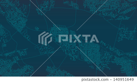 Dark blue city map texture with detailed street network and residential blocks. Vector illustration Dark blue city map texture with detailed street network and residential blocks. Vector illustration 140951649