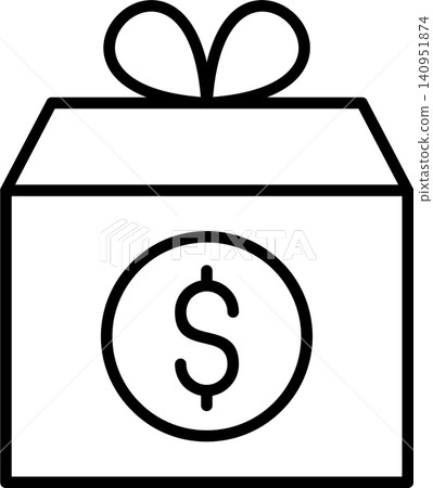 Donation Box Finance Icon Donation Box Finance Icon 140951874
