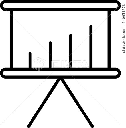Analytics Presentation Board Icon Analytics Presentation Board Icon 140951878