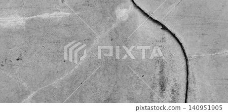 Texture of cracked curved concrete wall with weathered gray cement surface. Texture of cracked curved concrete wall with weathered gray cement surface. 140951905