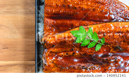 Grilled eel rice bowl, a popular eel dish on the summer Day of the Ox. Grilled eel rice bowl, a popular eel dish on the summer Day of the Ox. 140952141
