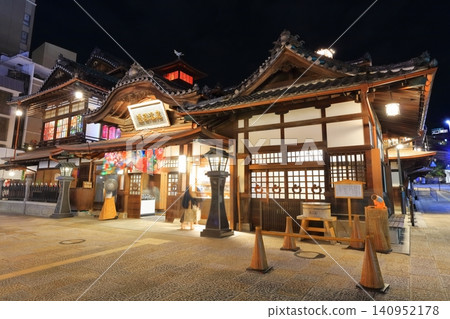 [Ehime Prefecture] Night view of the renovated Dogo Onsen Main Building 140952178