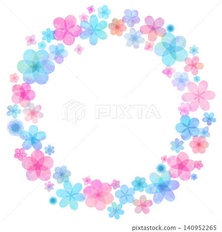 花框(圓形,藍粉相間) 花框(圓形,藍粉相間) 140952265