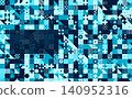 Modern texture pattern with blue and cyan geometric designs 140952316