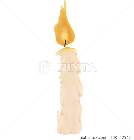 Hand drawn Watercolor Candle Clipart  140952542