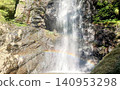 A waterfall woven from light and rainbows 140953298