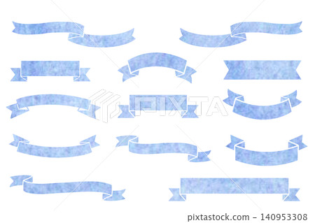 Watercolor ribbon set 140953308
