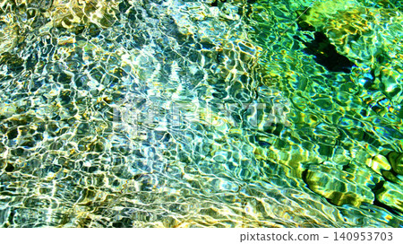 Vibrant and beautiful ripples on the surface of the water in Atera Valley Vibrant and beautiful ripples on the surface of the water in Atera Valley 140953703