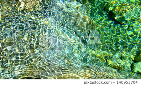 Vibrant and beautiful ripples on the surface of the water in Atera Valley Vibrant and beautiful ripples on the surface of the water in Atera Valley 140953704