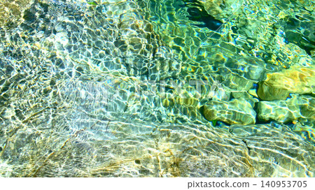 Vibrant and beautiful ripples on the surface of the water in Atera Valley Vibrant and beautiful ripples on the surface of the water in Atera Valley 140953705