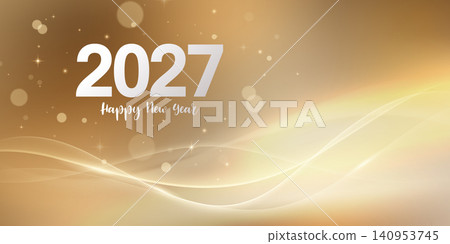 Happy New Year 2027 background, luxury design, festival vector illustration. Happy New Year 2027 background, luxury design, festival vector illustration. 140953745