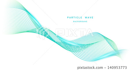 Abstract technology particle wave background. Modern design vector illustration. 140953773