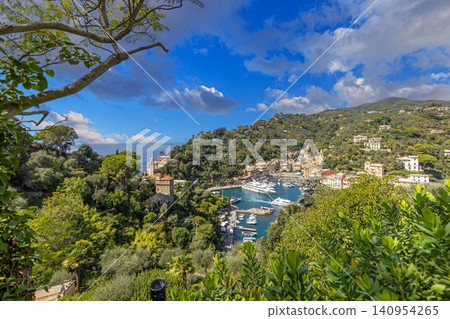 Harbor Panorama of Portofino Italy Harbor Panorama of Portofino Italy 140954265