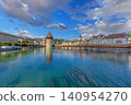Chapel Bridge and Water Tower Lucerne Switzerland 140954270