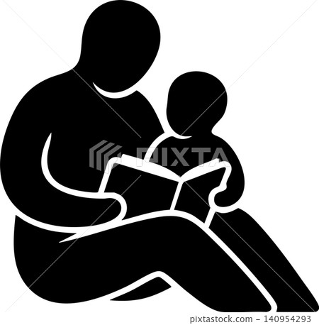 Parent Reading Book To Child Silhouette Parent Reading Book To Child Silhouette 140954293