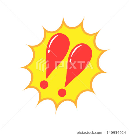 Exclamation marks and flash Exclamation marks and flash 140954924