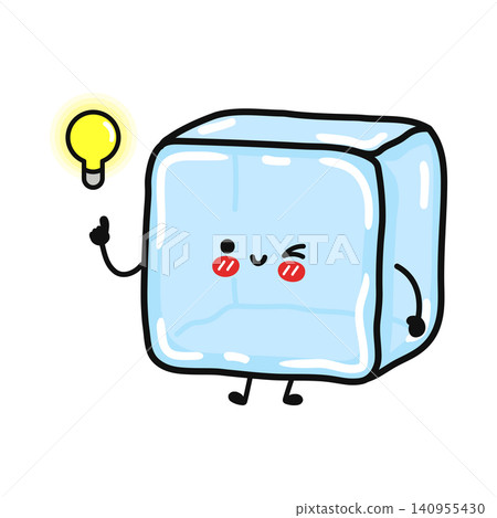 Cute Ice Cube Bingo Idea Character Illustration Cute Ice Cube Bingo Idea Character Illustration 140955430