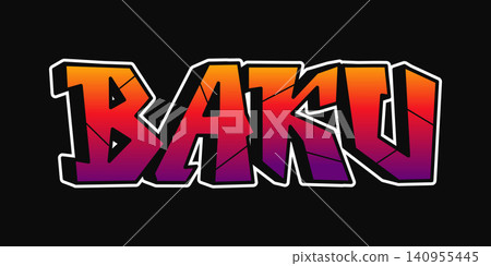 Baku Graffiti Word Art Lettering Design 140955445