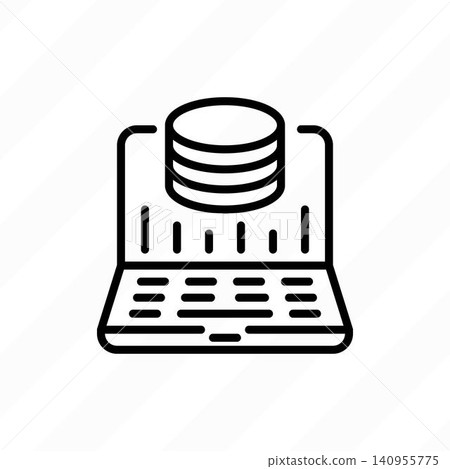 Computer science, software development thin line icon. Tech engineering, data science. Vector illustration. Computer science, software development thin line icon. Tech engineering, data science. Vector illustration. 140955775