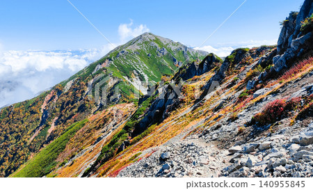 Autumn hike up Mt. Harinoki and Mt. Renge (Harinoki Pass to Mt. Harinoki: with a view of Mt. Renge) Autumn hike up Mt. Harinoki and Mt. Renge (Harinoki Pass to Mt. Harinoki: with a view of Mt. Renge) 140955845